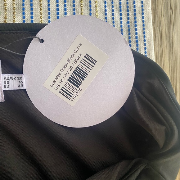 PRINCESS POLLY  lyla maxi dress Curve long sleeve Black Size 16 NWT - Picture 14 of 14